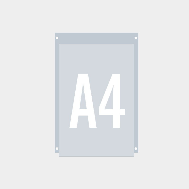 Branninstruksholder for flere ark - A3 stående - fra Nordic Display.