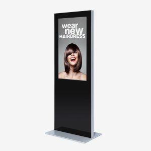 Slim totem med Samsung skjerm.