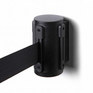 Veggkassett med inntrekkbart avsperringsbånd. BSBWBBLACK