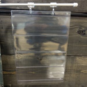 A4 plastlomme for fire etiketter.