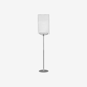 Menyholder XT med teleskop stang og A4 plastlomme.