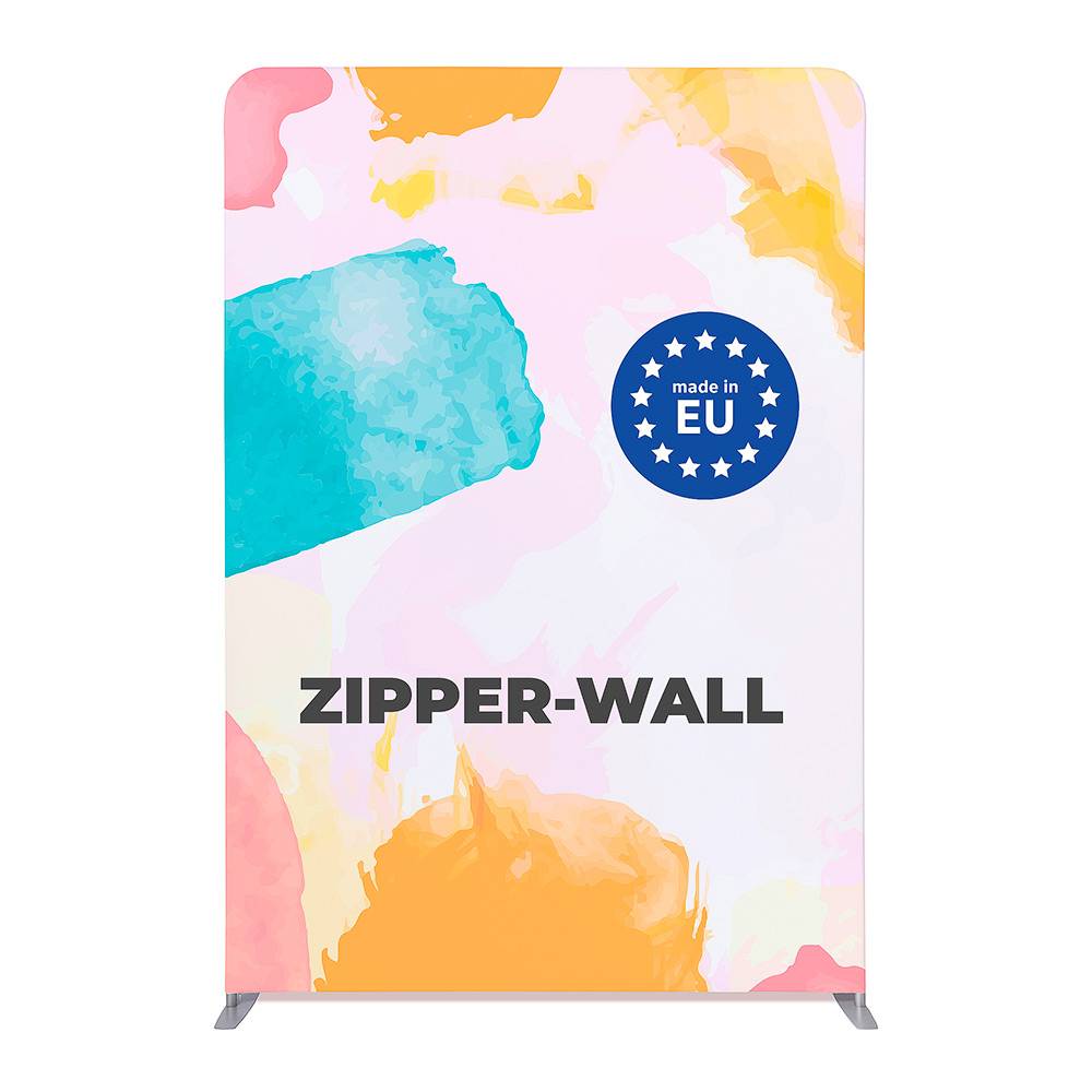 Zipper-vegg Basic fra Display. Produsert i EU.