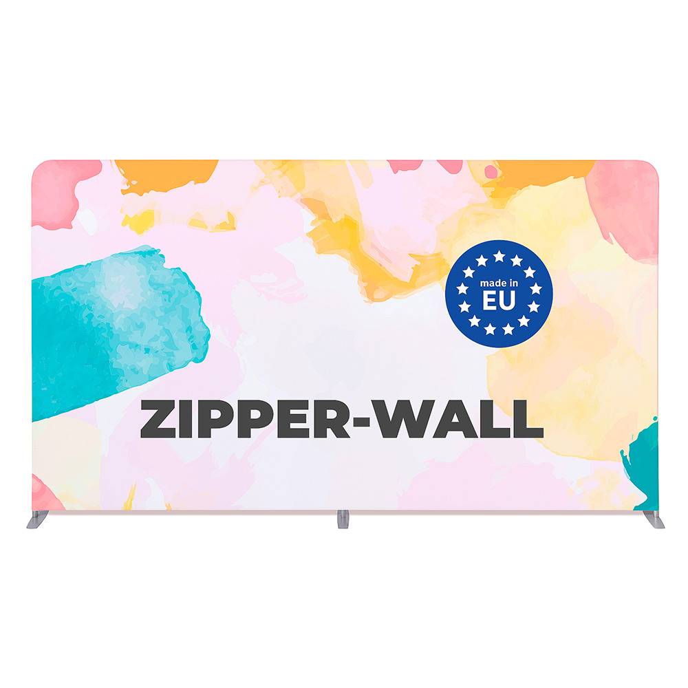 Zipper-vegg Basic fra Display. Produsert i EU.