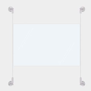Akryllommer for wire plakatsystem.