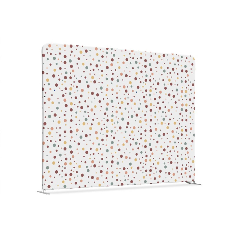 Zipper-vegg Rett med standard print. Motiv: Dots