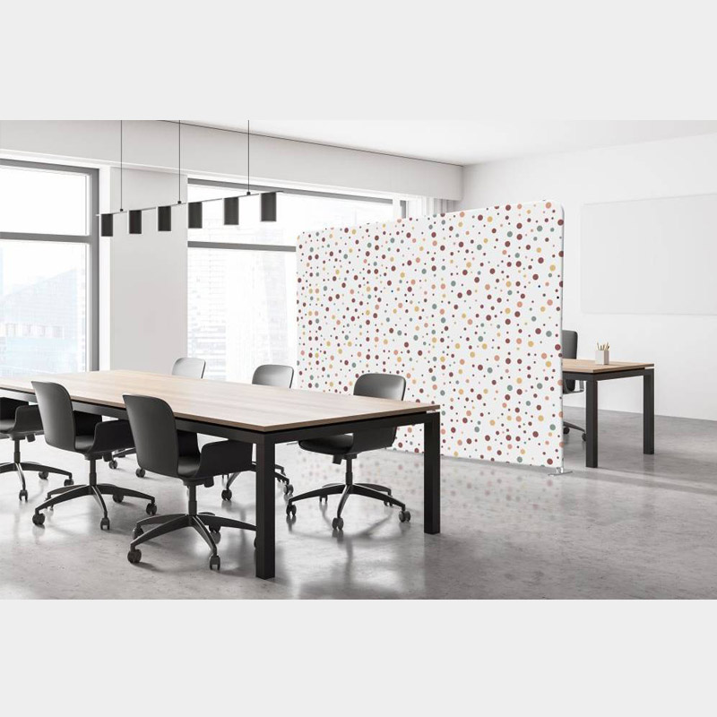 Zipper-vegg Rett med standard print. Motiv: Dots