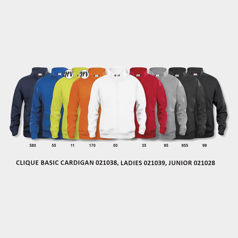 Clique Basic Cardigan for profilering.