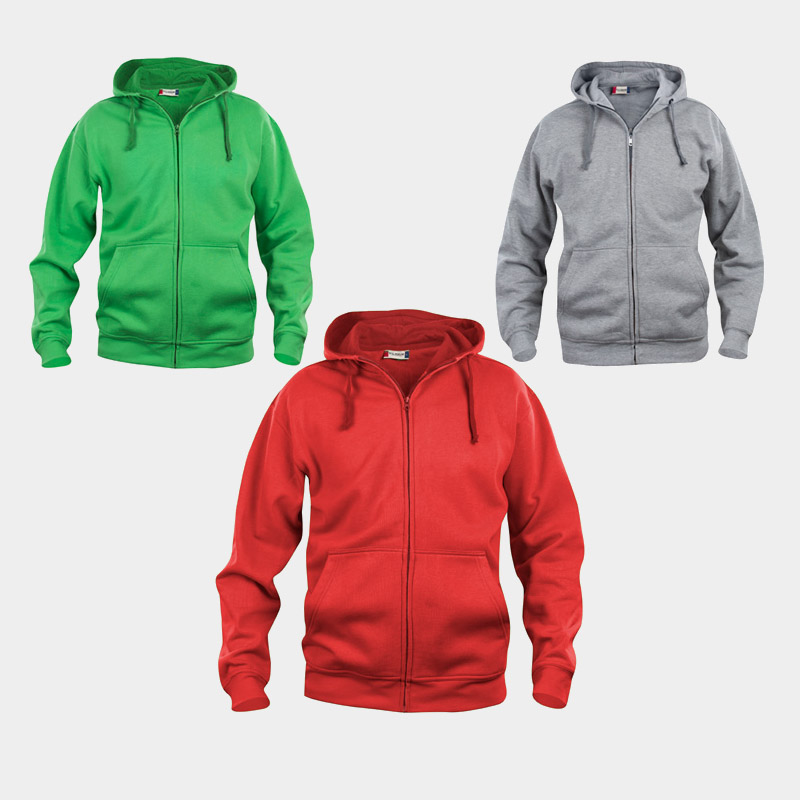 Clique Basic Hoody Full Zip hettegenser for profilering.