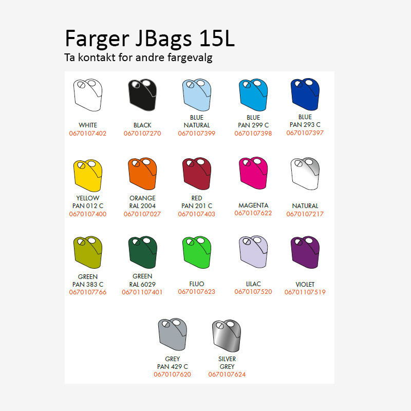 JBags handlekurver 4,5L, 5,5L, 15L - Bilde 7