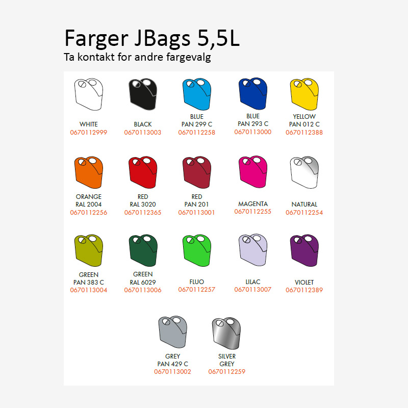 JBags handlekurver 4,5L, 5,5L, 15L - Bilde 5