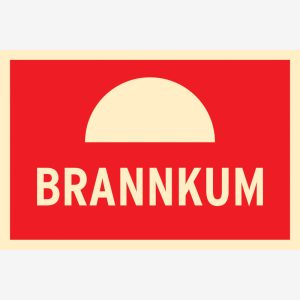 Brannskilt Brannkum