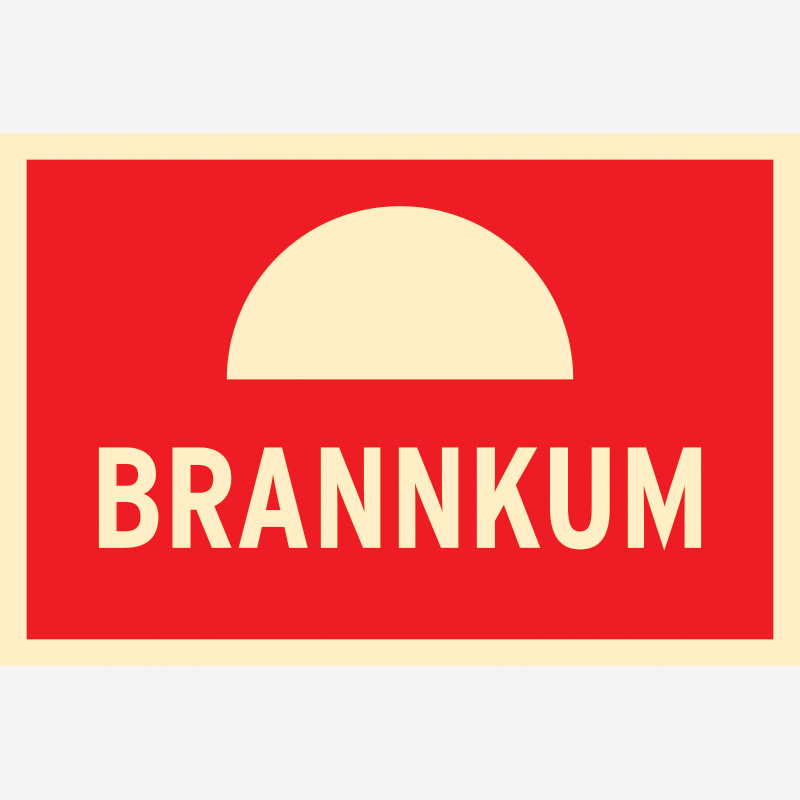 Brannskilt Brannkum
