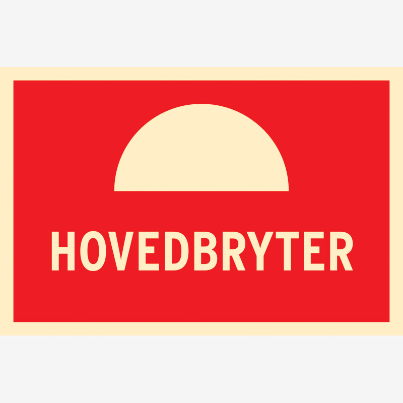 Brannskilt Hovedbryter