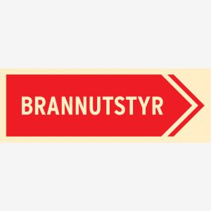 Brannskilt Brannutstyr til høyre