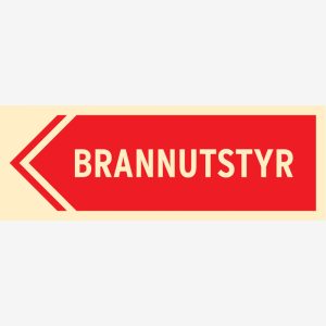 Brannskilt Brannutstyr til venstre