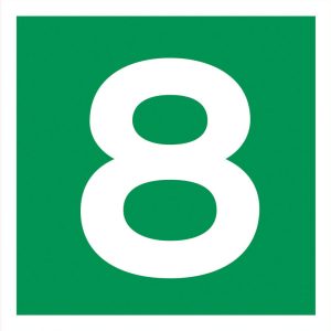 Rømningskilt Etasje 8