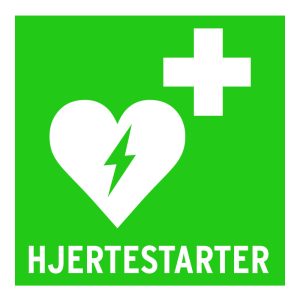 Nødskilt Hjertestarter