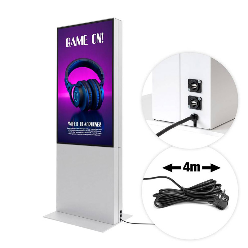 Smart Line Tosidig Digital Totem med 43" eller 50" Samsung skjerm.