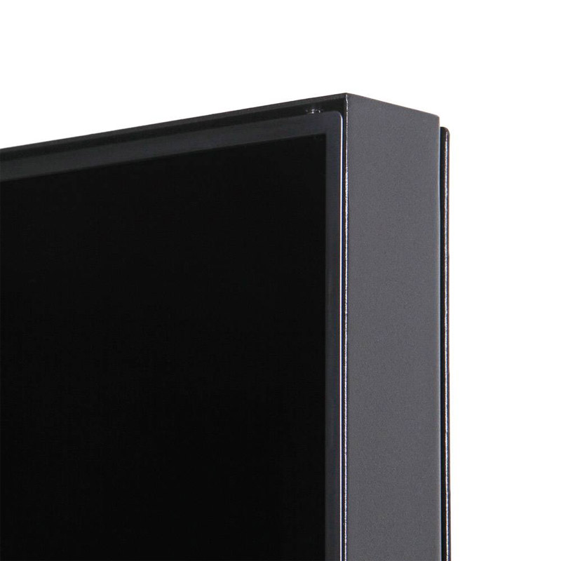 Smart Line Digital Totem Rack med 43" Samsung skjerm og tre lommer for inntil seks A4 brosjyrer eller kataloger i hver lomme.