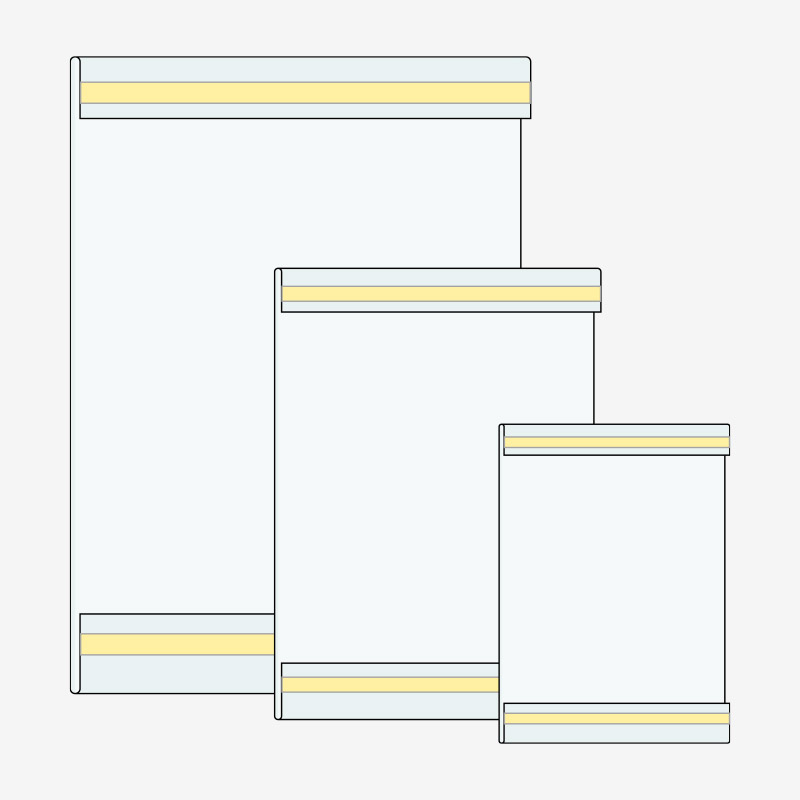 Butikkmateriell fra Nordic Display: Plastlommer med tape