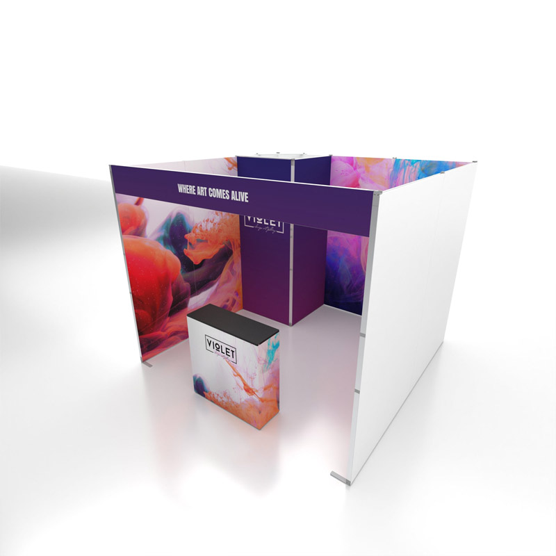 FlexFrame messevegg pakkeløsning U Stand Pro 4x2m
