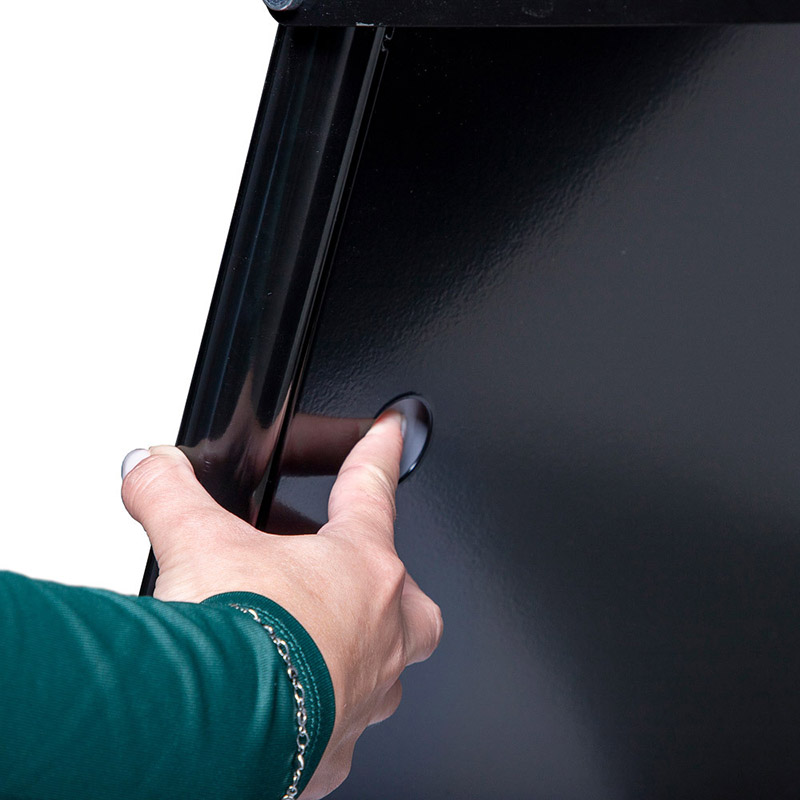 Gatebukk elegant stål med logopanel