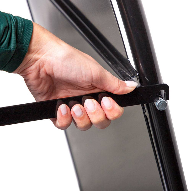 Gatebukk elegant stål med logopanel
