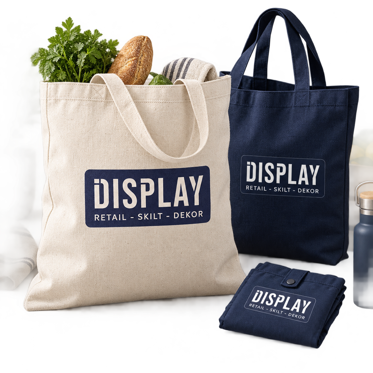 Handlenett med Display-logo