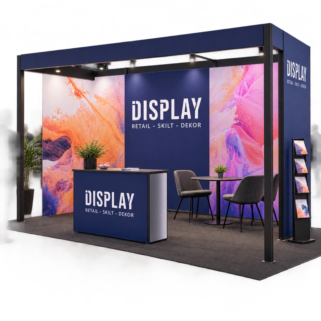 Messestand med FlexFrame og Nordic Display-profil