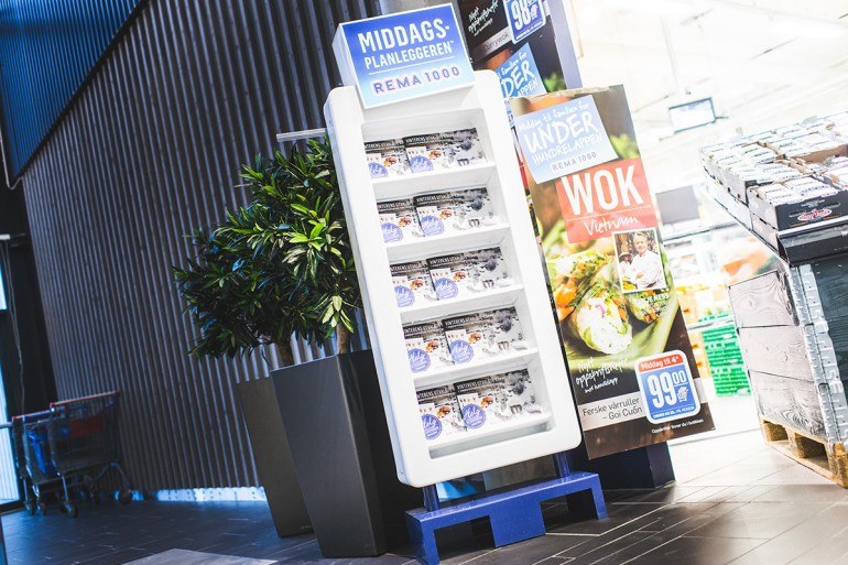 Butikkdisplay i plast for Rema 1000